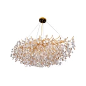 Apliqa Masal Sıralı Gold Yemek Masası Üstü, Kristal Taşlı Modern, Oturma Odası, Salon Avize thumbnail 2