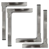 4 ADET Sofra Ayağı 22 cm Metal Katlanır Siyah Taban Yer Sofrası Sini Altı Mobilya Ayak Sehpa Masa - 6