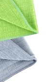 SİLVER HOME Universal Kareli 2li Mikrofiber 40x40cm Temizlik Bezi - Yeşil/gri - 3