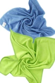 SİLVER HOME Universal Parlak Doku 2li Mikrofiber 40x40cm Temizlik Bezi - Mavi/yeşil - 1