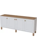 Midoser Bohem Serisi Natura Mat Beyaz - Açık Ceviz Konsol - 4