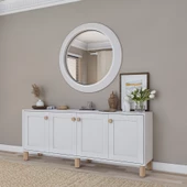 Midoser Natura Kapaklı Aynasız Bohem Ayaklı Konsol Beyaz 180 Cm. - 2