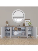 Midoser Bohem Serisi Natura Mat Beyaz - Açık Ceviz Konsol - 2