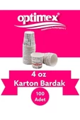 Tusemix mağazası 4 Oz Karton Bardak 50 Adet  Türk Kahvesi Bardağı - 1