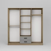 Midoser Yaman Luna-Keçe 6 Kapaklı 2 Çekmeceli Gardırop - 4