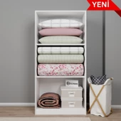 Midoser Lucas 2 Kapılı Yüklük, Yorgan, Yastık Dolabı - Mat Beyaz - 1