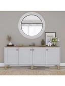 Midoser Bohem Serisi Natura Mat Beyaz - Açık Ceviz Konsol - 1