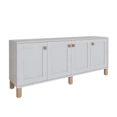 Midoser Natura Kapaklı Aynasız Bohem Ayaklı Konsol Beyaz 180 Cm. - 6