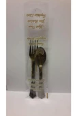 Tusemix Çatal Kaşık Kılıf Gold Baskılı Jelatin Takribi 1 Kg Takribi 6x25 Cm Resim Ve Yazılı - 1