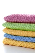 SİLVER HOME Mikrofiber 40x40cm 5li Baklava Desen Cam Temizlik Bezi - Renkli - 1