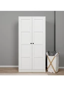 Midoser Lucas 2 Kapaklı Elbise Dolabı Ve Çok Amaçlı Dolap - Mat Beyaz - 1