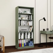 Midoser Lucas Cam Kapaklı Vitrin - Büfe - Kitaplık ve Çok Amaçlı Dolap ( AYARLANABİLİR RAF ) - Yeşil - 3