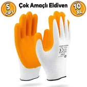 Genel İş Eldiveni İnşaat Sanayi Bahçe Paketleme Makine Ambalaj Eldiveni Eldiven 10 XL (5 ÇİFT) - 1