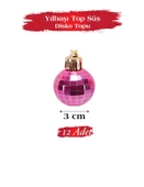 Yılbaşı Top Süs 3 cm Disko Topu 12 li - 2
