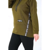 Kapüşonlu Büyük Beden Sweatshirt - 2