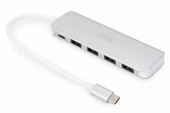 DIGITUS DA-70242-1 USB3.0  4'lü HUB,MAC+WIN,ALİMİN - 1