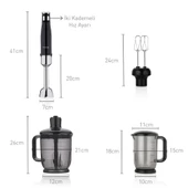 Korkmaz Performix Mega Dayanıklı  Blender Set Siyah Renk A449 - 2