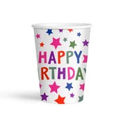 Yıldız Desenli Happy Bırthday Temalı Karton Tabak Bardak 8 li - 3