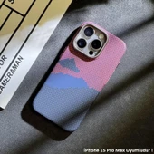 iPhone 15 Pro Max MagSafe Uyumlu Kılıf Carbon Desenli Premium Kapak thumbnail 6