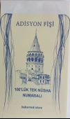 Babur Adisyon Tek Nüsha Numaratörlü 100 lük Kitap Kağıdı Kafe Bar Sipariş Fişi 14,5x8,5 cm 20 Koçan - 1