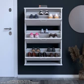 Modilayn VARBİ Asma Antre 72 x 115 x 25, 5 cm’ lik 3 Düşer Kapak 6 Göz Raf Bölmeli Ayakkabılık - 3