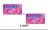 Vivident 45 Dakika Ahududu Aromalı Şekersiz-Tatlandırıcılı Şerit Sakız 26g (2 ADET) - 1