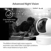 TP-LINK Tapo C212 Yeni Yatay/Dikey Ev Güvenliği Wi-Fi Kamerası - 3
