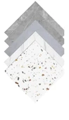 Renkli Duvarlar 1m2 3 Adet 60X60cm Floor Benekli Yapışkanlı Zemin ve Duvar Kaplama Paneli Arkası Kauçuklu Pvc WC 609 - 3