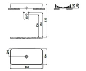 CREAVİT UL080 Ultra Tezgah Üstü Lavabo Beyaz 80 cm - 2