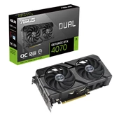 ASUS RTX 4070 DUAL-RTX4070-O12GD6-EVO OC 12GB GDDR6X 192bit EKRAN KARTI - 1