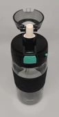 Shotay ST-7202 600ML Tritan Siyah Şeffaf Matara Taşıma Aparatlı - 2