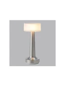 K2 GLOBAL KML103 3 Fonksiyonlu Şarjlı ve Dimli Krom LED Masa Lambası Beyaz + Ilık Beyaz + Gün Işığı - 1