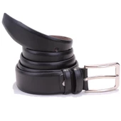 Dagoster DMK26-302 Siyah 3,5 cm Suni Deri Erkek Kemer thumbnail 2