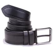 Dagoster DMK26-455 Siyah 4.5 cm Suni Deri Erkek Kemer - 2