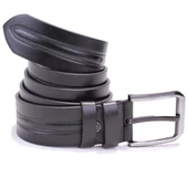 Dagoster DMK26-457 Siyah 4.5 cm Suni Deri Erkek Kemer - 4