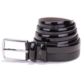 Dagoster DMK26-304 Siyah Rugan 3,5 cm Suni Deri Erkek Kemer - 1