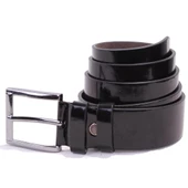 Dagoster DMK26-355 Siyah Rugan 4 cm Suni Deri Erkek Kemer - 1