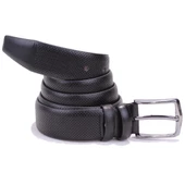 Dagoster DMK26-303 Siyah 3,5 cm Suni Deri Erkek Kemer - 2