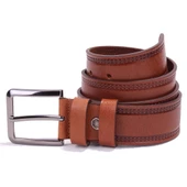 Dagoster DMK26-468DG Taba 4 cm Hakiki Deri Erkek Kemer - 1