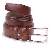 Dagoster DMK26-301 Taba 3,5 cm Suni Deri Erkek Kemer - 4