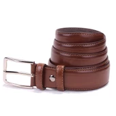 Dagoster DMK26-301 Taba 3,5 cm Suni Deri Erkek Kemer - 1