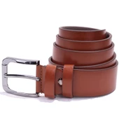 Dagoster DMK26-355 Taba 4 cm Suni Deri Erkek Kemer - 1