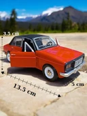 Metal Çek Bırak Anadol Araba Kırmızı Sesli ve Işıklı ( 1/36 Ölçek ) - 2