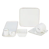 New Bone  Porselen Gold Yaldızlı 32 Parça Kahvaltı Takımı fk.121 - 2