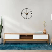 Metal Duvar Saati Sade Minimalist Görünümlü Dekoratif Saat - 3