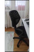 SDT TİCARET Siyah Fileli Sandalye Koltuk Dönerli Sandalye Tekerlekli Ders Çalışma Sandalyesi - 1