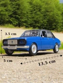 Metal Çek Bırak Anadol Araba Mavi Sesli ve Işıklı ( 1/36 Ölçek ) - 2