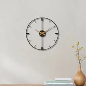 Metal Duvar Saati Sade Minimalist Görünümlü Dekoratif Saat - 4