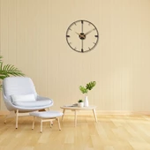 Metal Duvar Saati Sade Minimalist Görünümlü Dekoratif Saat - 1