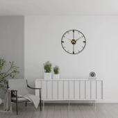 Metal Duvar Saati Sade Minimalist Görünümlü Dekoratif Saat - 2